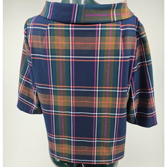 Trina Turk Multicolor Plaid Blouse - Picture 3 of 8